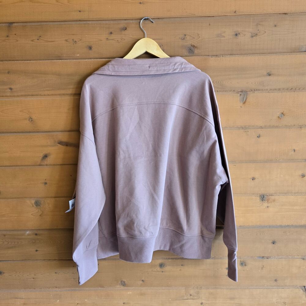Old Navy Half Zip Scuba Jacket NWT 4X Rare Earth Brown Dynamic Fleece Sweatshirt - Picture 4 of 6